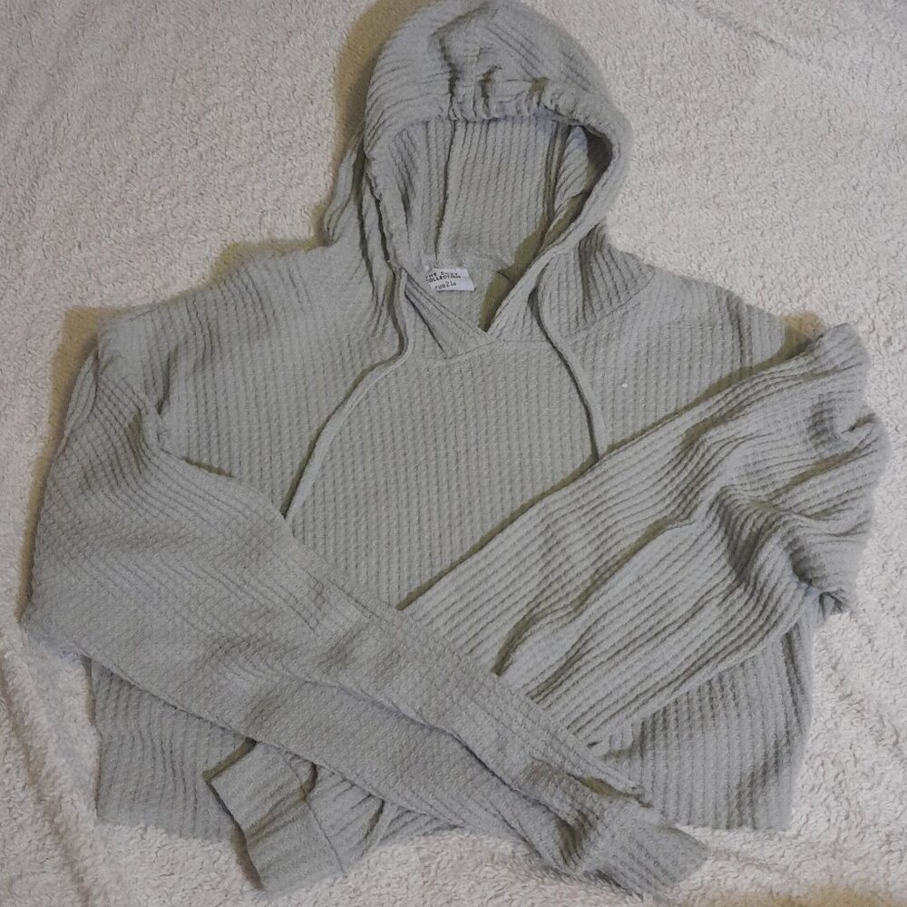 Mint Green Cropped Hoodie